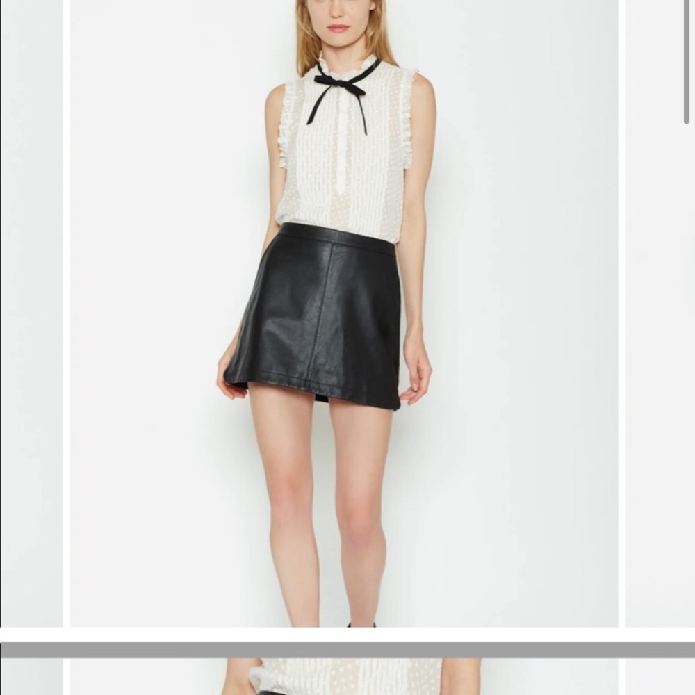 Joie lamb leather mini skirt - Picture 1 of 12